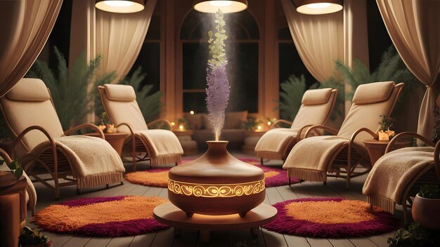 Aromatherapy in a spa.