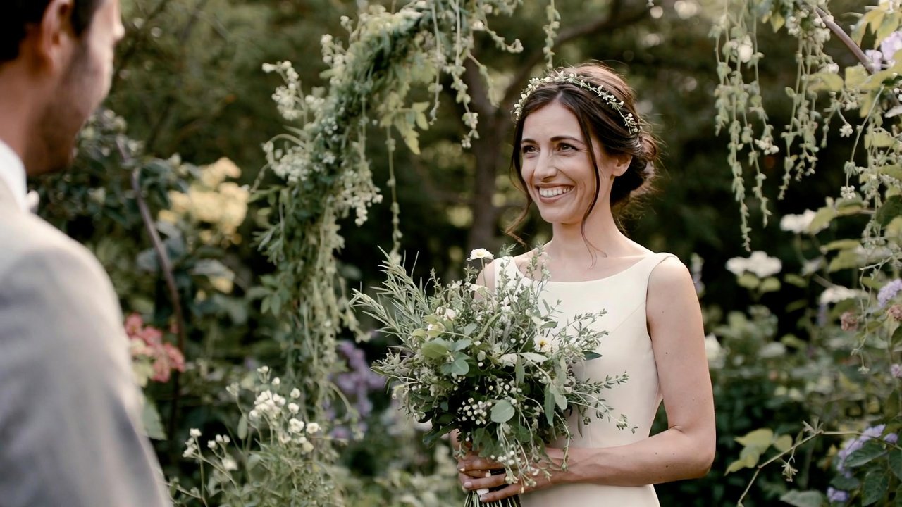 Abundant herbs for decoration, bridal bouquet and wedding arch for a romantic may spring wedding.
