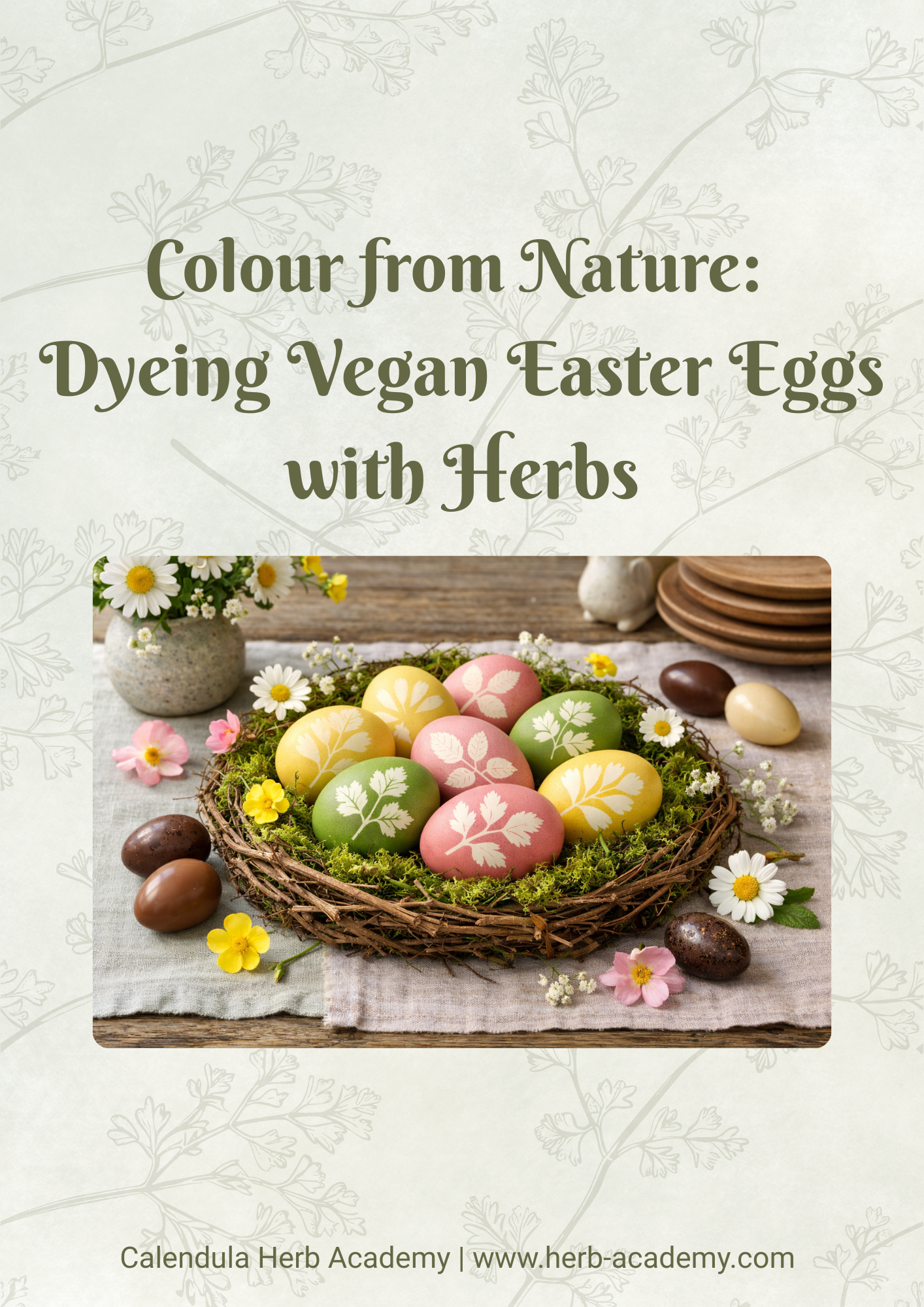 Natural herb and plant dye for vegan easter eggs guide PDF 