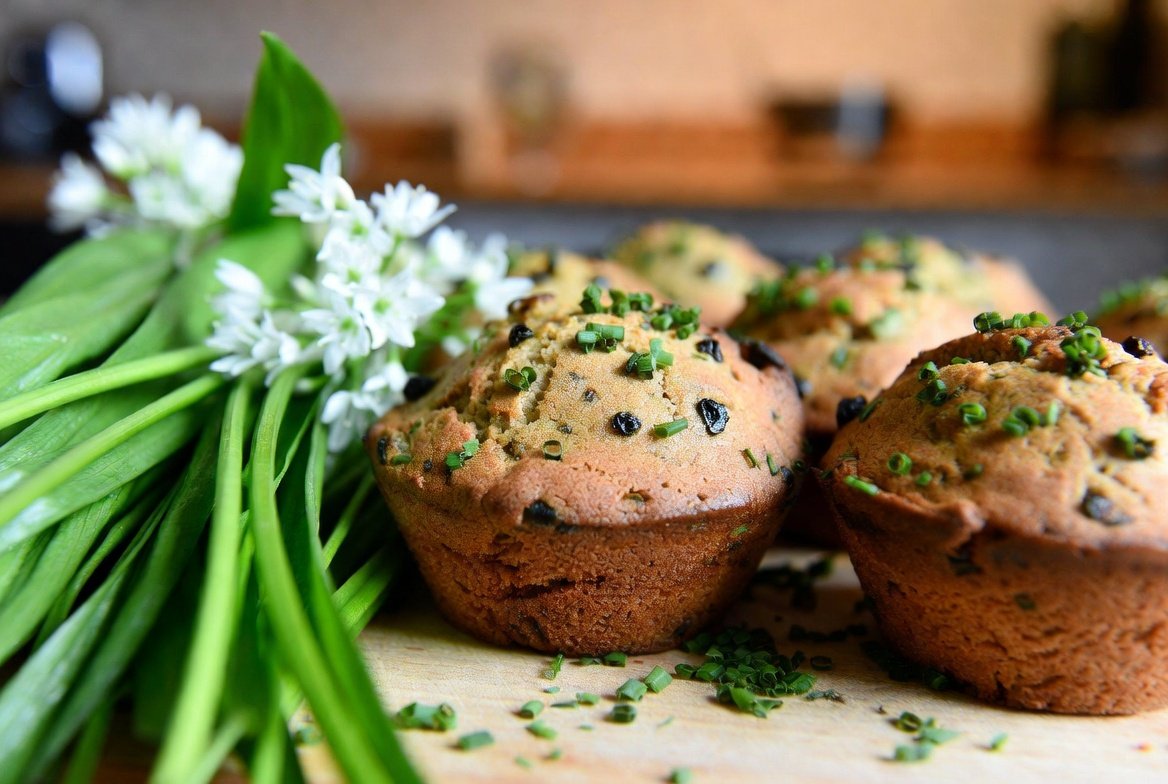 wild garlic muffins